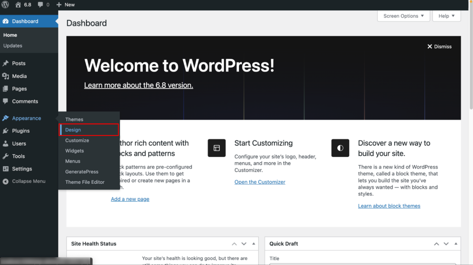 wordpress 6.8